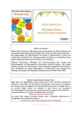 Cover of O Corpo Fala