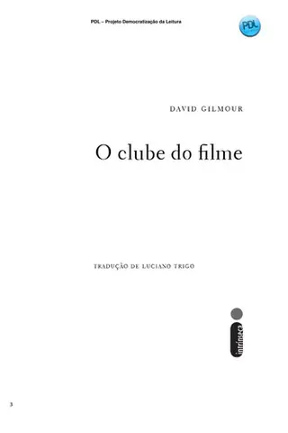 Cover of GILMOUR, David. O clube do filme