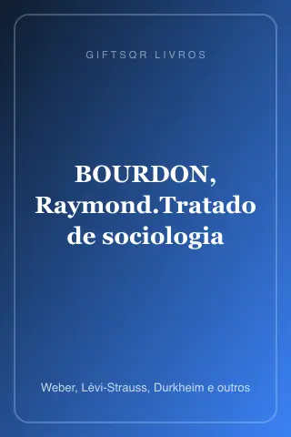 Cover of BOURDON, Raymond.Tratado de sociologia