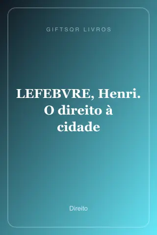Cover of LEFEBVRE, Henri. O direito à cidade