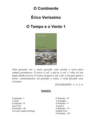Cover of O Tempo e o Vento 1 - O Continente Vol 1