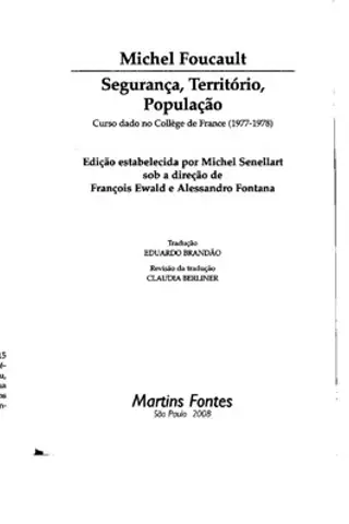 Cover of Segurança, Território, População
