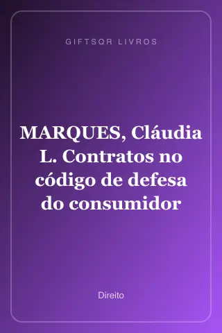 Cover of MARQUES, Cláudia L. Contratos no código de defesa do consumidor