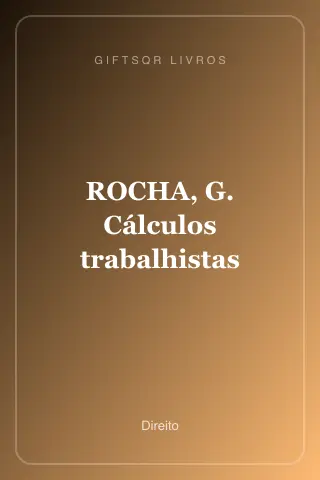 Cover of ROCHA, G. Cálculos trabalhistas