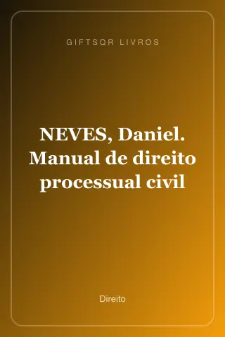Cover of NEVES, Daniel. Manual de direito processual civil