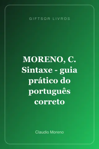 Cover of MORENO, C. Sintaxe - guia prático do português correto