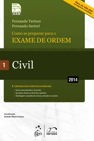 Cover of Como se Preparar para o Exame de Ordem 1ª Fase - Civil - Vol. 1