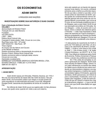 Cover of A Riqueza das Nacoes - Volume 1