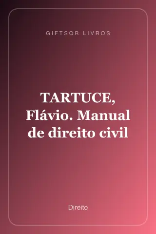 Cover of TARTUCE, Flávio. Manual de direito civil