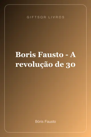 Cover of Boris Fausto - A revolução de 30