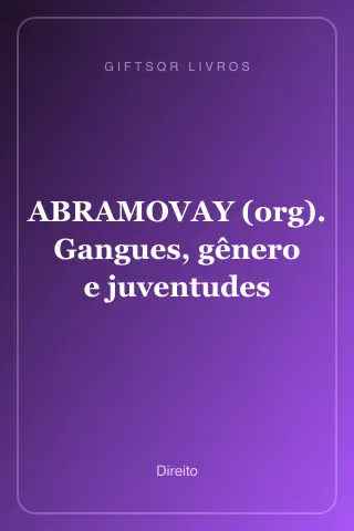 Cover of ABRAMOVAY (org). Gangues, gênero e juventudes