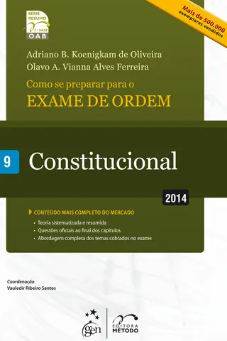 Cover of Série Resumo 1ª Fase OAB - Constitucional - Vol. 09