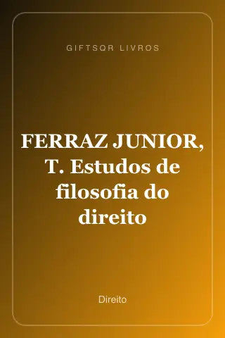 Cover of FERRAZ JUNIOR, T. Estudos de filosofia do direito