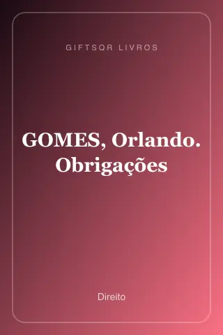Cover of GOMES, Orlando. Obrigações