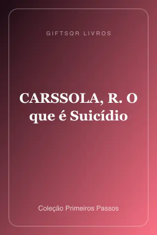 Cover of CARSSOLA, R. O que é Suicídio