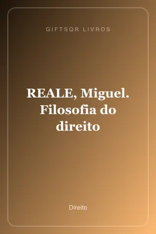 Cover of REALE, Miguel. Filosofia do direito