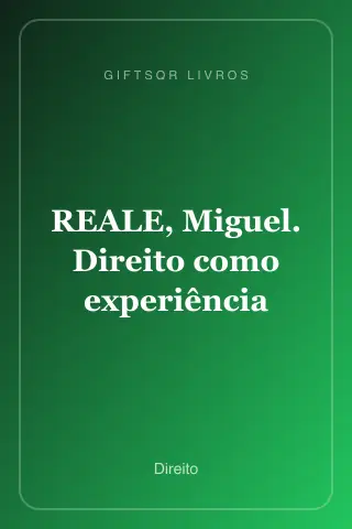 Cover of REALE, Miguel. Direito como experiência