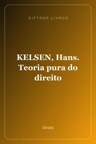 Cover of KELSEN, Hans. Teoria pura do direito
