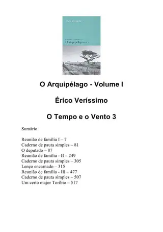 Cover of O Tempo e o Vento 3 - O Arquipelago Vol 1