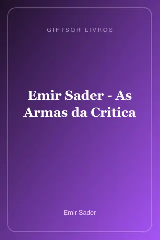 Cover of Emir Sader - As Armas da Critica
