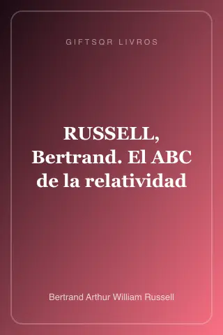 Cover of RUSSELL, Bertrand. El ABC de la relatividad