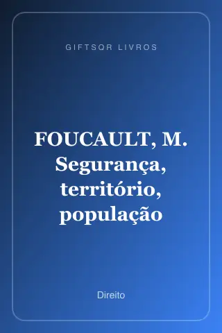 Cover of FOUCAULT, M. Segurança, território, população