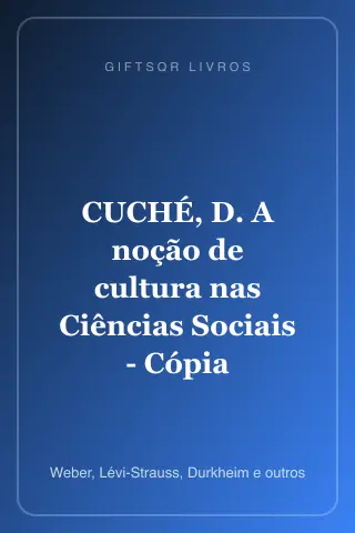 Cover of CUCHÉ, D. A noção de cultura nas Ciências Sociais - Cópia