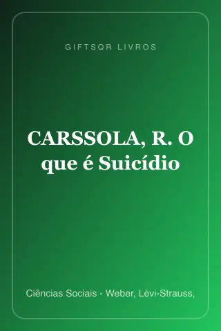 Cover of CARSSOLA, R. O que é Suicídio