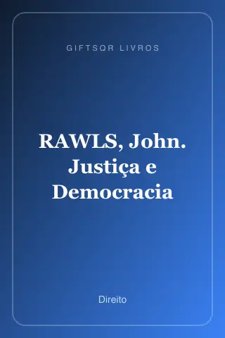 Cover of RAWLS, John. Justiça e Democracia