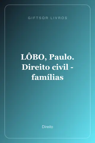 Cover of LÔBO, Paulo. Direito civil - famílias