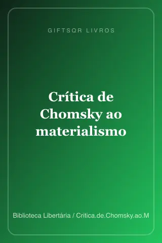 Cover of Crítica de Chomsky ao materialismo