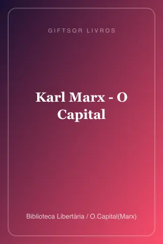 Cover of Karl Marx - O Capital