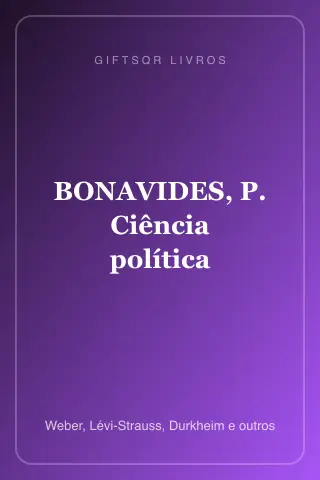 Cover of BONAVIDES, P. Ciência política