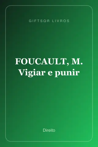 Cover of FOUCAULT, M. Vigiar e punir