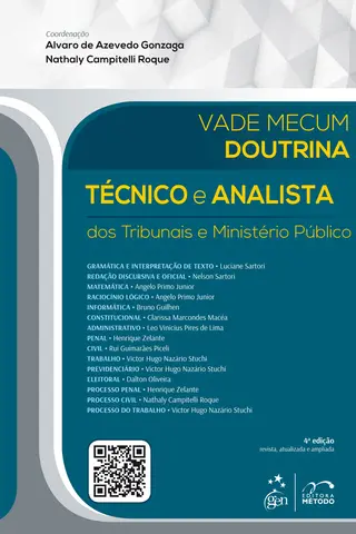 Cover of Vade Mecum Doutrina - Técnico e Analista dos Tribunais e Ministério Público, 4.ª edição