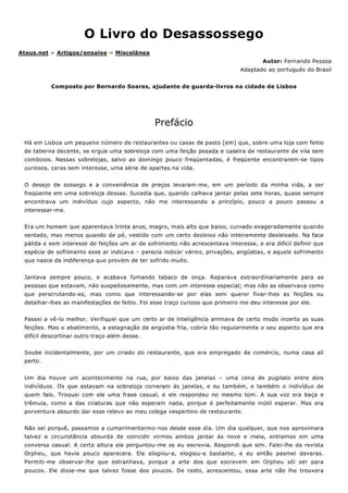 Cover of O Livro do Desassossego