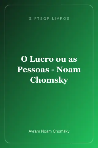 Cover of O Lucro ou as Pessoas - Noam Chomsky