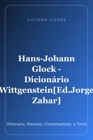Cover of Hans-Johann Glock - Dicionário Wittgenstein[Ed.Jorge Zahar]