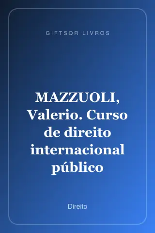 Cover of MAZZUOLI, Valerio. Curso de direito internacional público