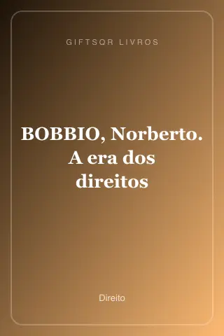 Cover of BOBBIO, Norberto. A era dos direitos