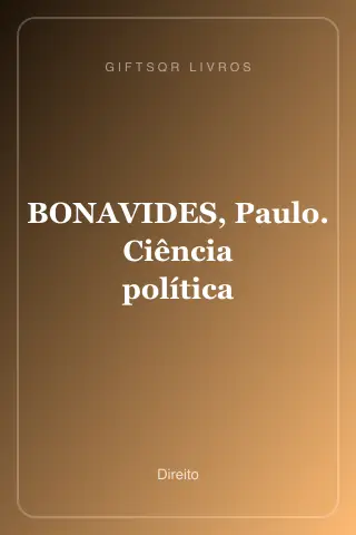 Cover of BONAVIDES, Paulo. Ciência política
