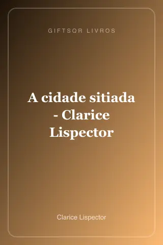 Cover of A cidade sitiada - Clarice Lispector
