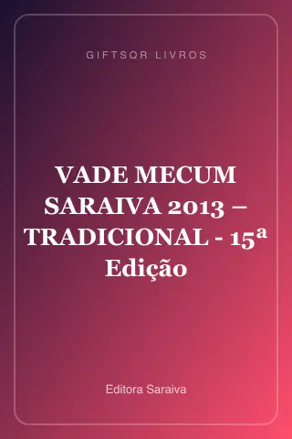 Cover of VADE MECUM SARAIVA 2013 – TRADICIONAL - 15ª Edição