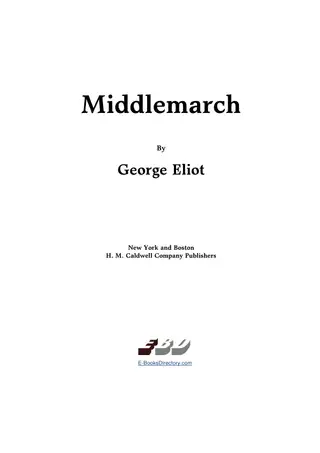 Cover of Middlemarch