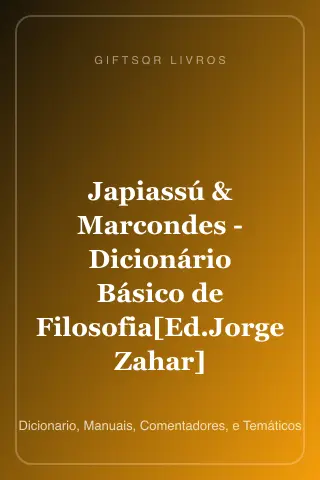 Cover of Japiassú & Marcondes - Dicionário Básico de Filosofia[Ed.Jorge Zahar]